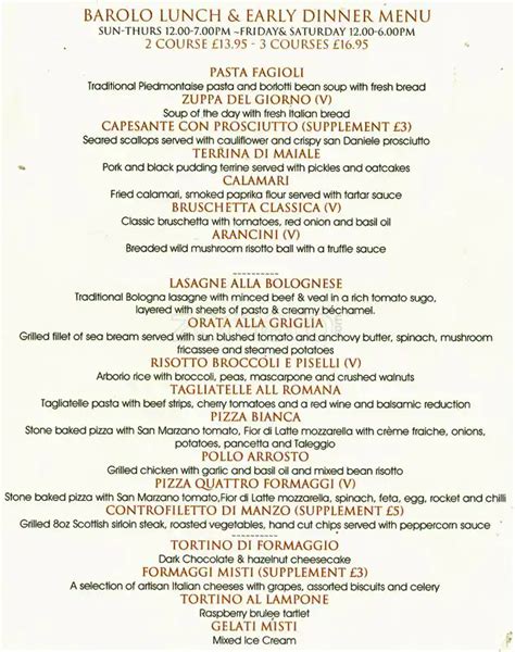 5pm glasgow city centre|Our menus — Barolo.